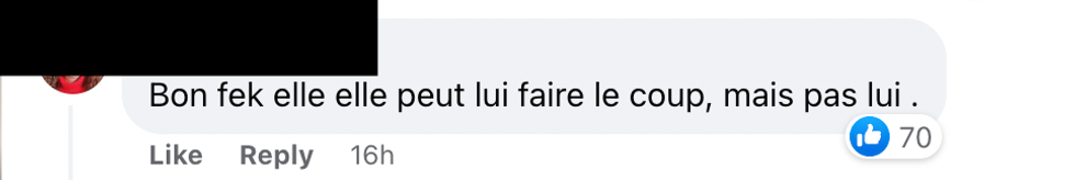 Commentaire Facebook.