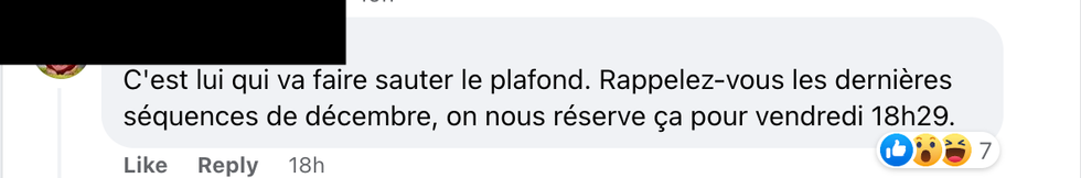 Commentaire sur Facebook.