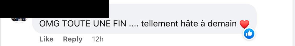 Commentaire sur Facebook.