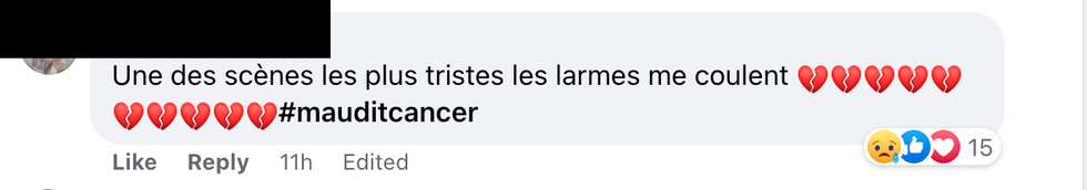 Commentaire sur Facebook.