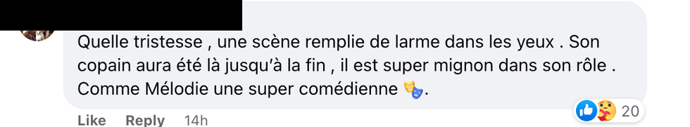 Commentaire sur Facebook.