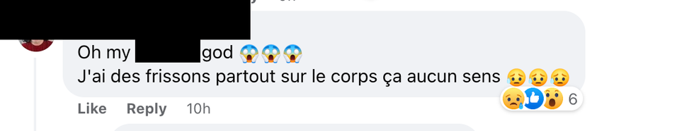 Commentaire sur Facebook.