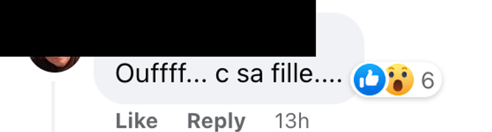 Commentaire sur Facebook.