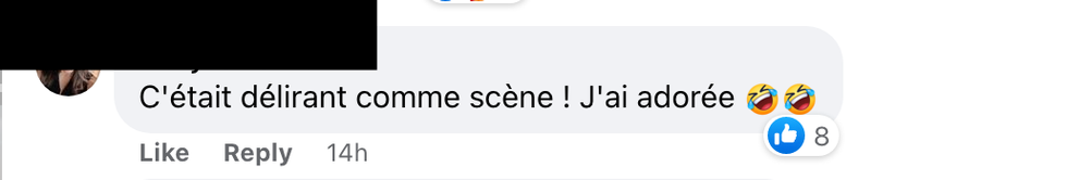 Commentaire sur Facebook.