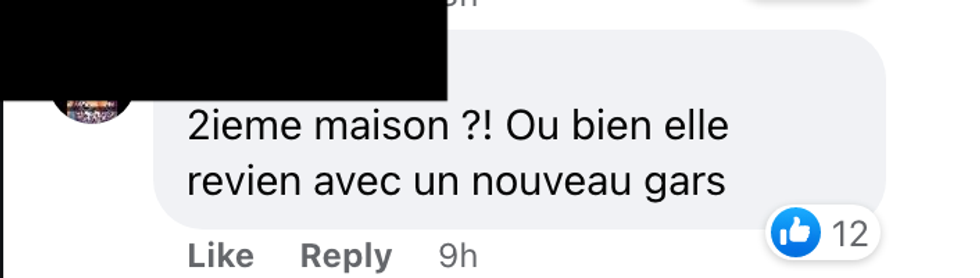 Commentaire sur Facebook.