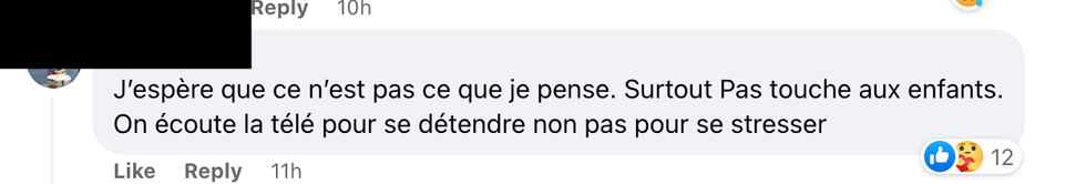 Commentaire sur Facebook.