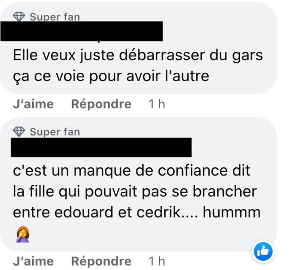 Commentaire sur Facebook.