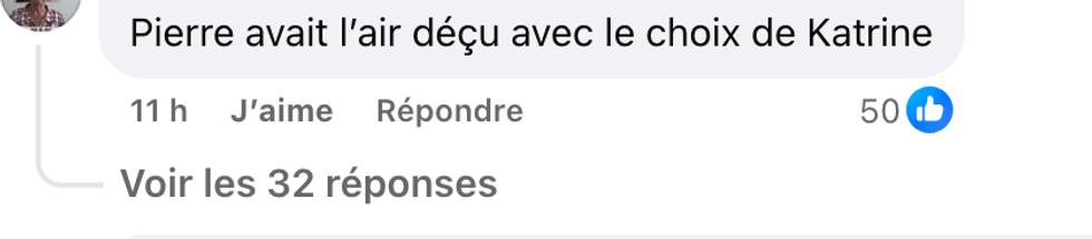 Commentaire sur Facebook.