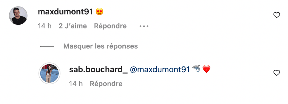Commentaire sur Instagram.