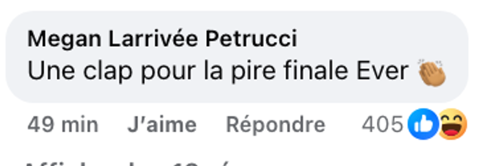 Commentaire sur la page Facebook d'Occupation Double Chypre.