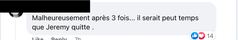 Commentaires sur Facebook.