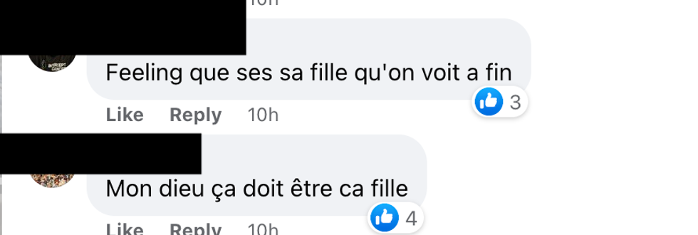 Commentaires sur Facebook.