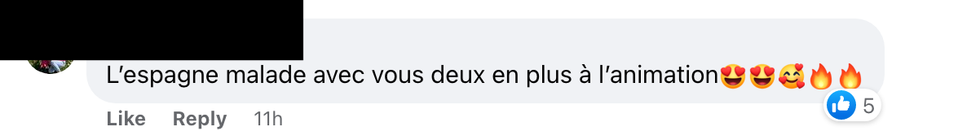 Commentaires sur Facebook.