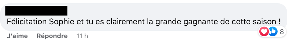 Commentaires sur Facebook.