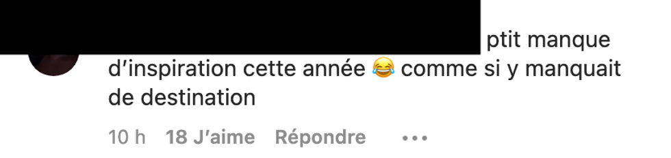Commentaires sur Instagram.