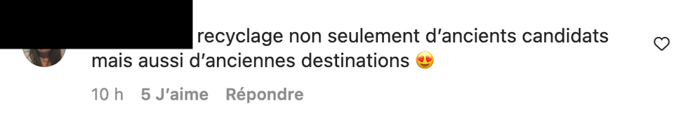 Commentaires sur Instagram.