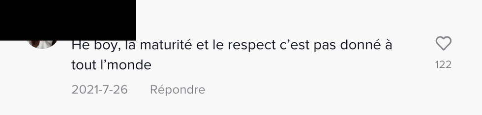 Commentaires sur TikTok.