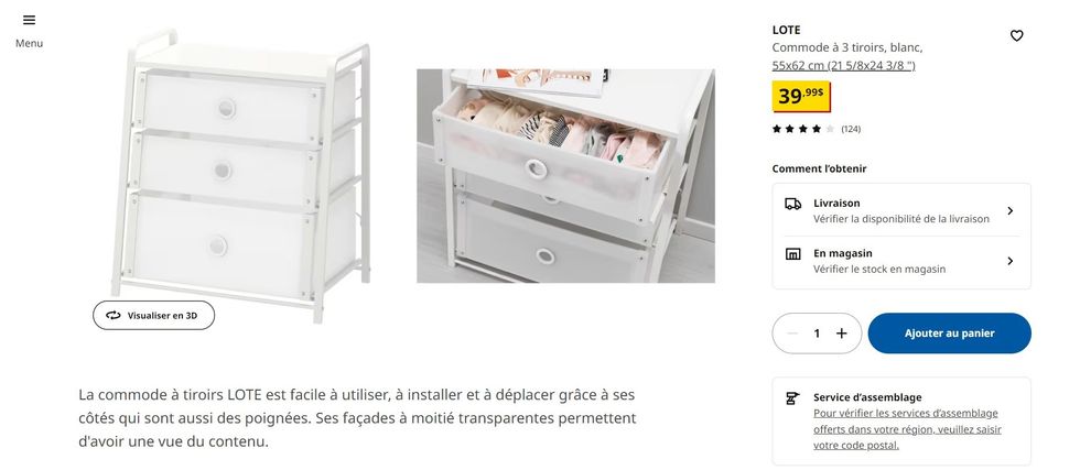Commode au IKEA.