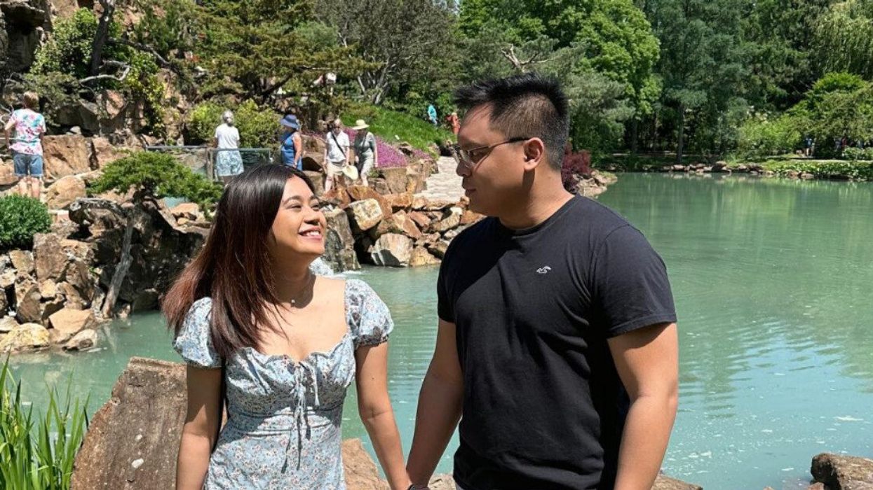 Couple au Jardin botanique.