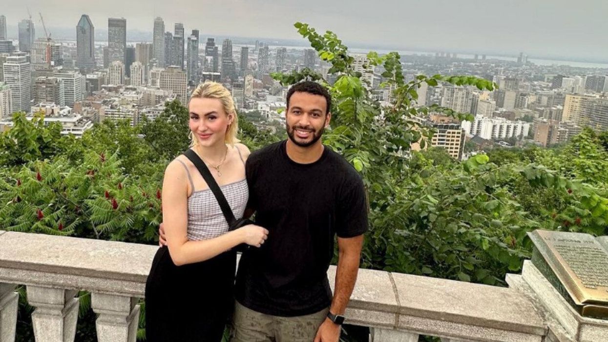 Couple sur le Belvédère du Mont-Royal.