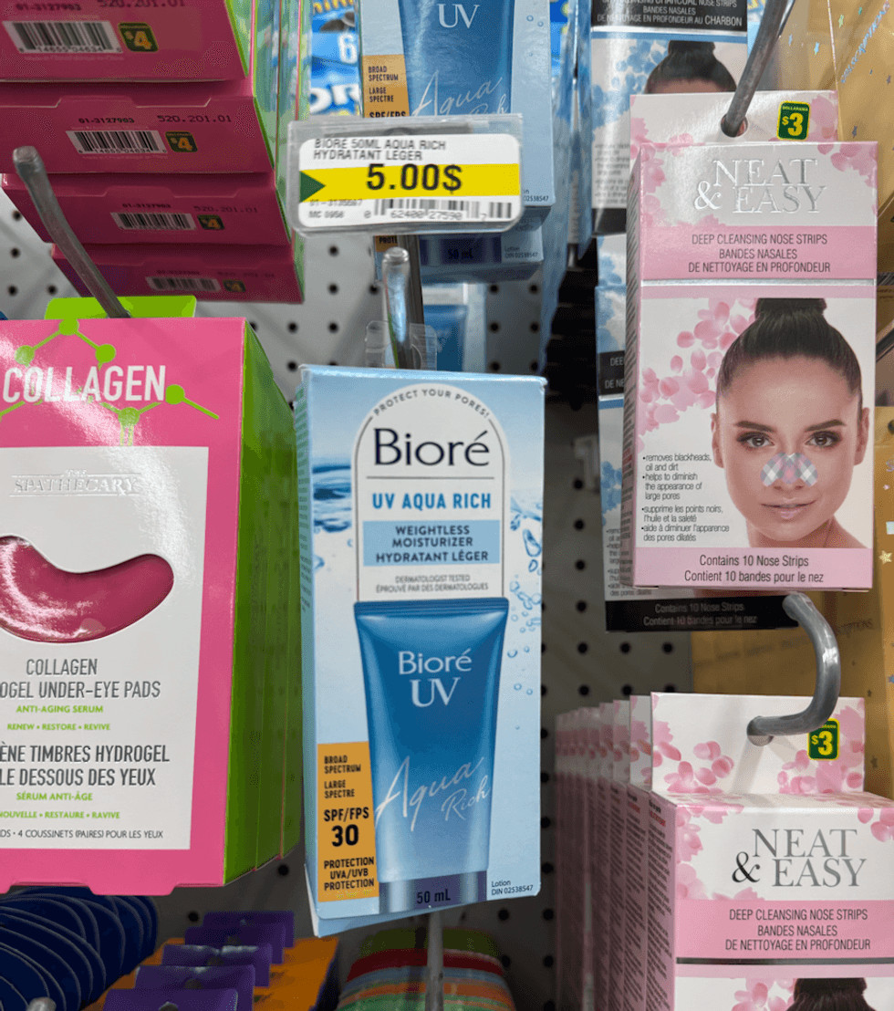 Cr\u00e8me Aqua Rich de la marque Bior\u00e9 au Dollarama.