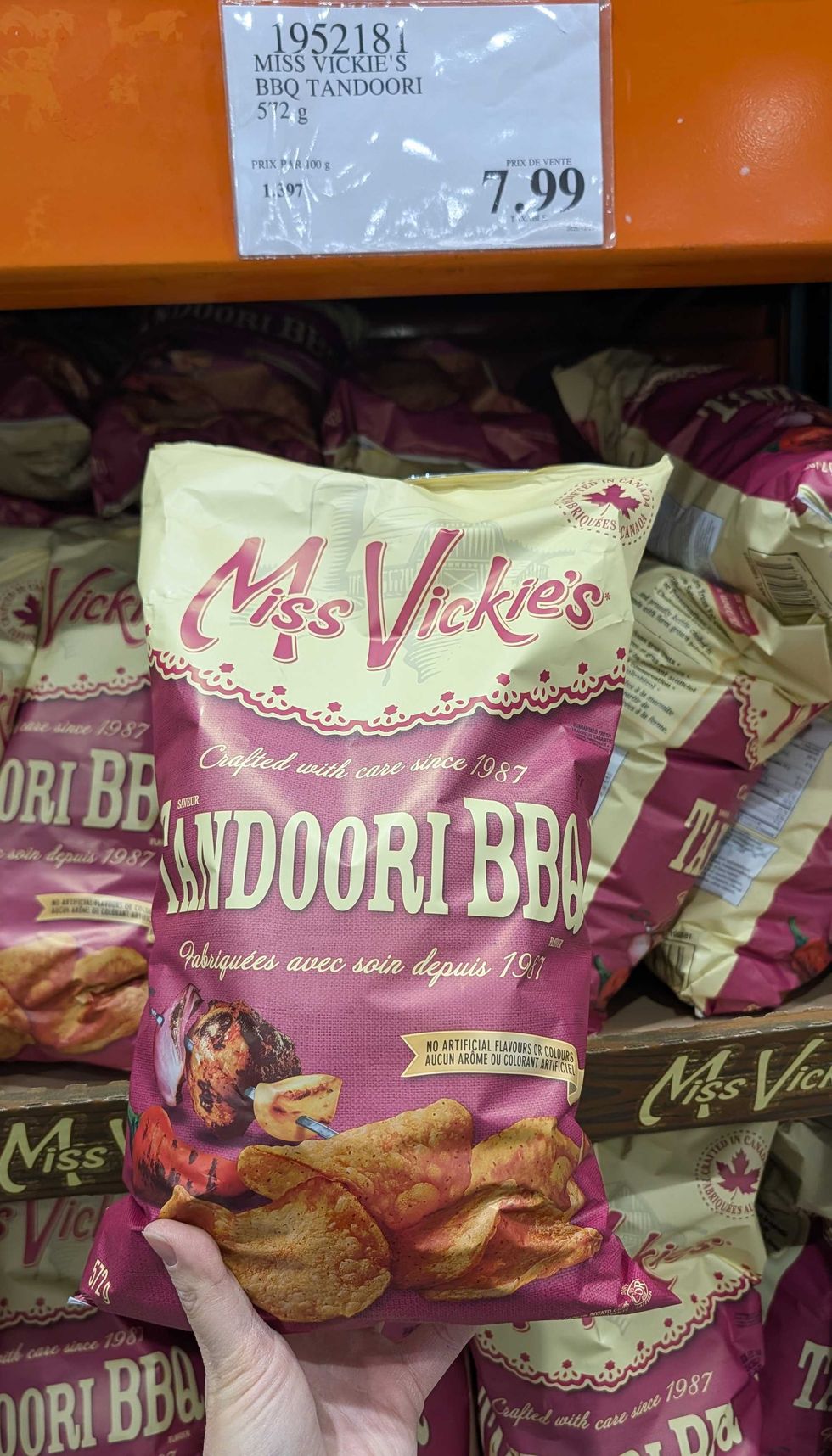 Croustilles BBQ Tandoori de la marque Miss Vickie's.