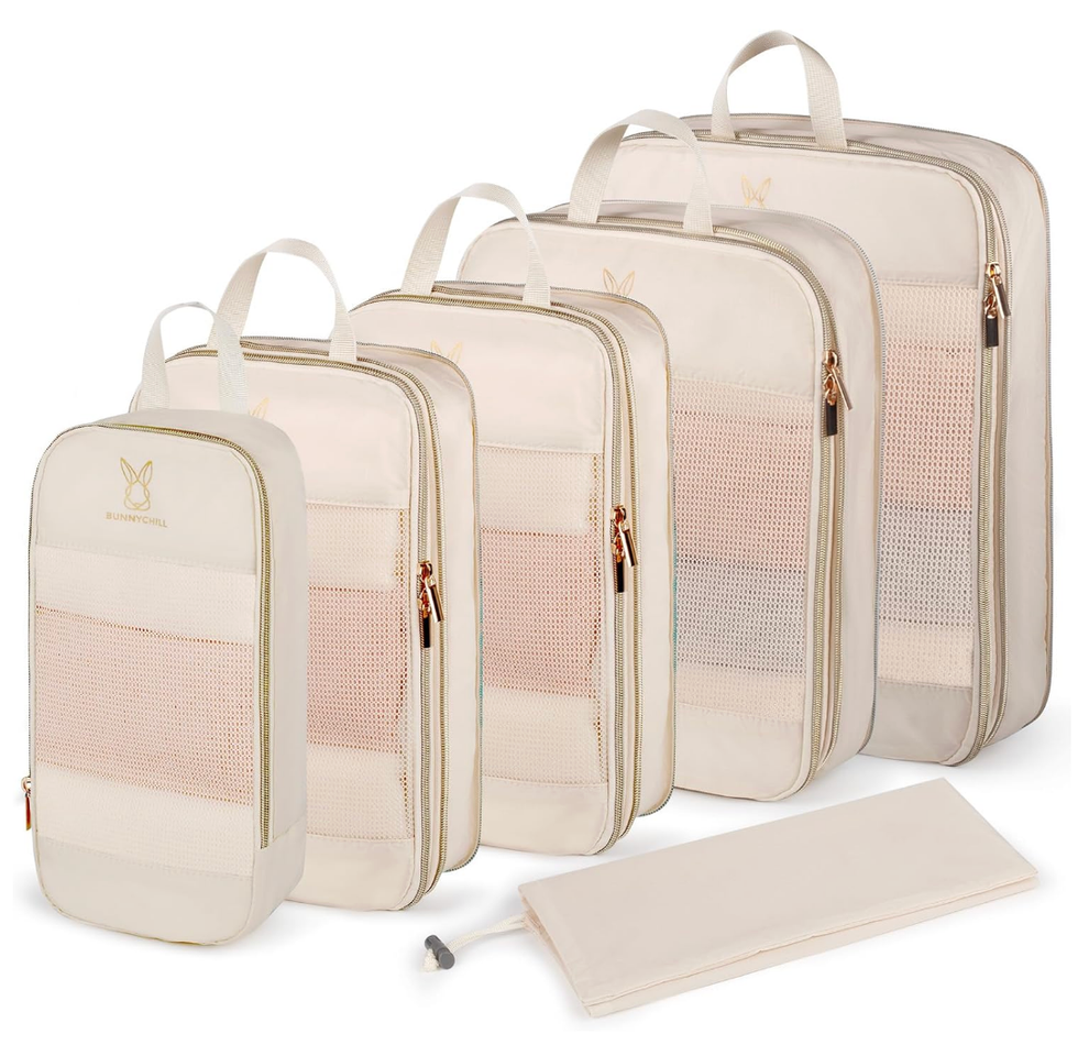 Cubes d'emballage de compression extensibles pour valises.