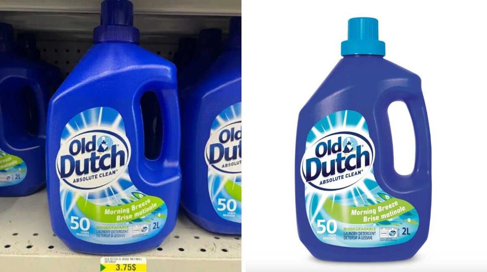 D\u00e9tergent \u00e0 lessive liquide Old Dutch, eau froide, biod\u00e9gradable.