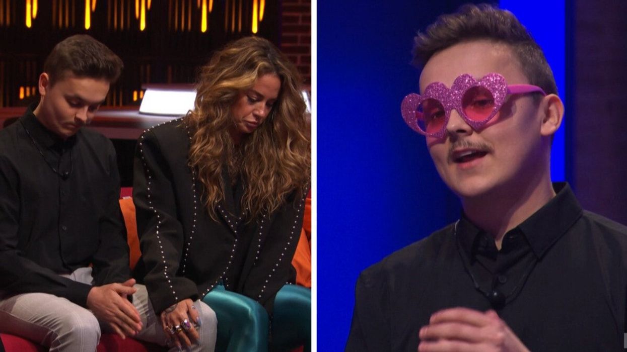 Danick Martineau et Valérie Roberts à Big Brother Célébrités. Droite : Danick Martineau à Big Brother Célébrités.