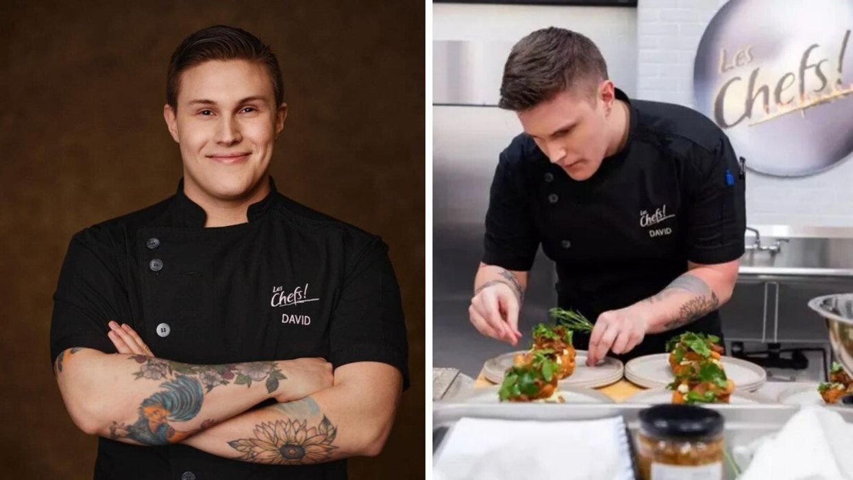 David Giroux à l'émission Les Chefs! diffusée par Radio-Canada.