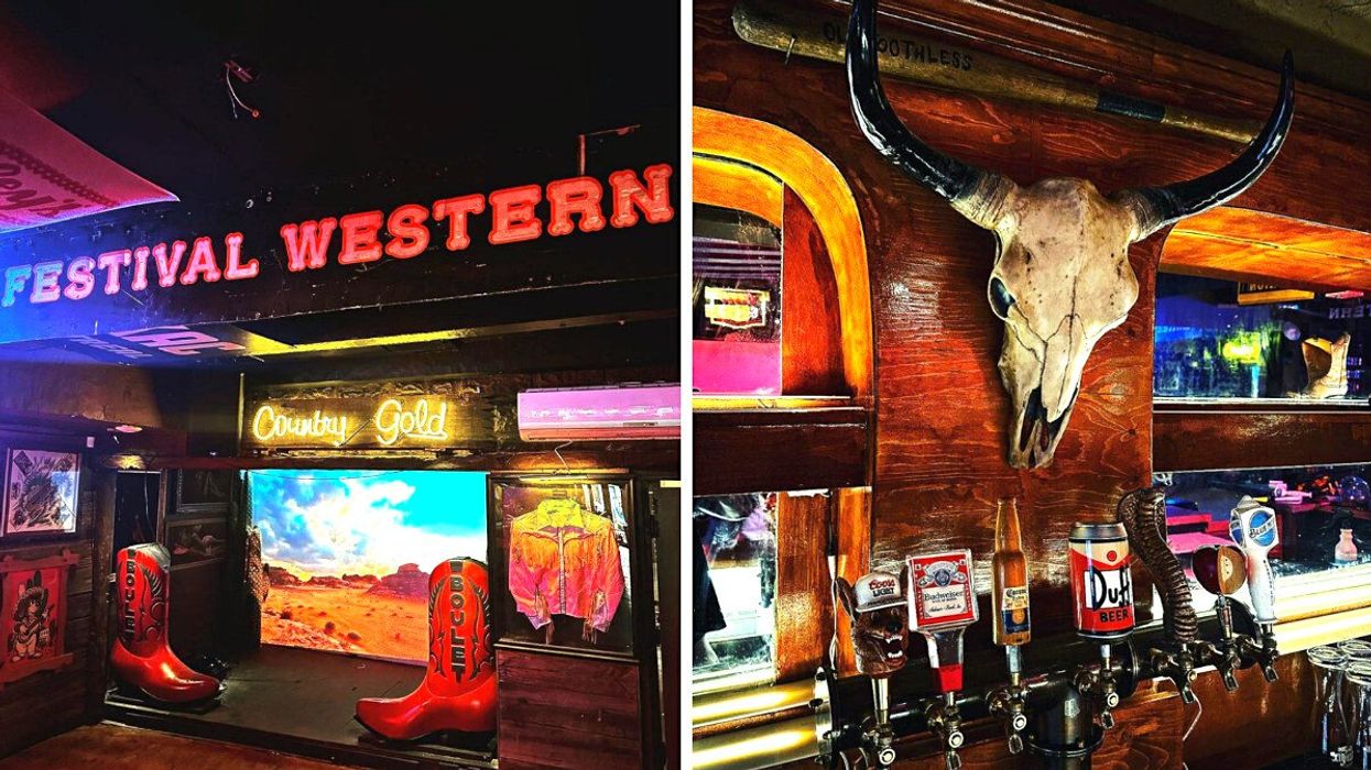 Décor du nouveau bar à Montréal le Spaghetti Western.