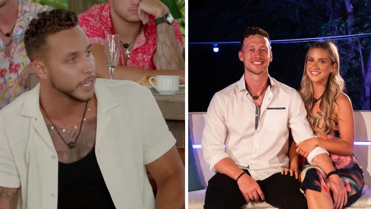 Derek de L'île de l'amour. Droite : Jacob et Bianca de L'île de l'amour.