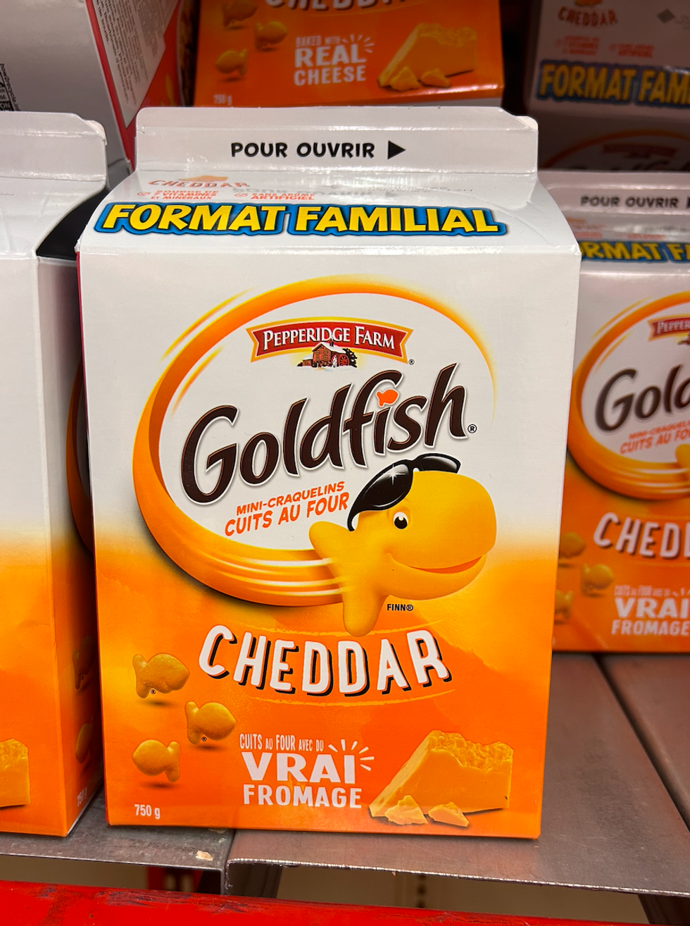 Des formats familial de Goldfish au Super C.