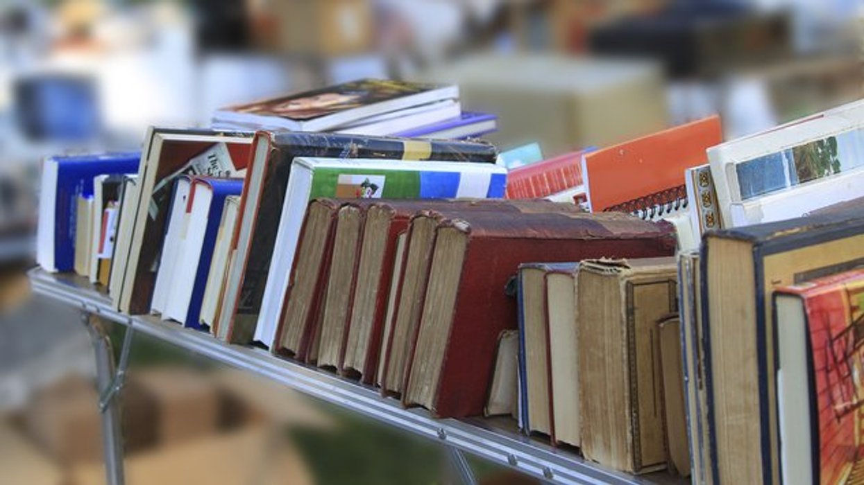 Des livres sur une étagère.