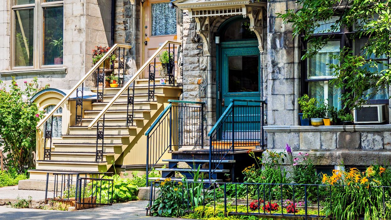 Des maisons en rangée à Montréal.