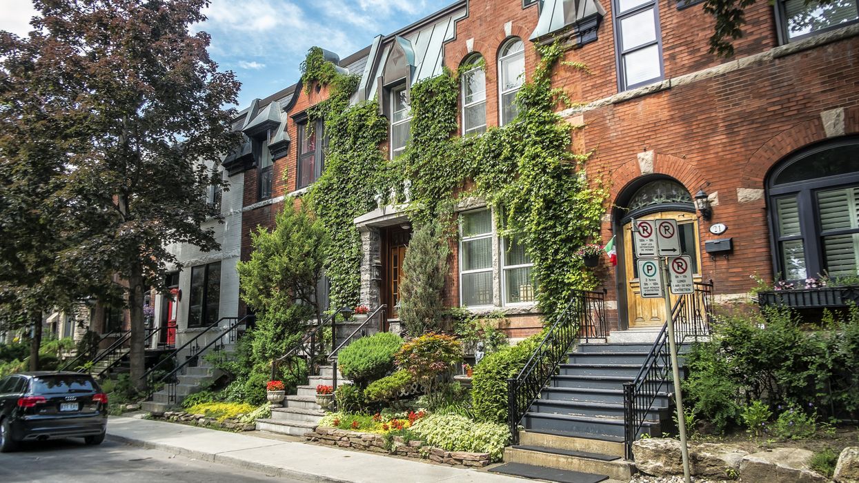 Des maisons en rangée à Montréal.