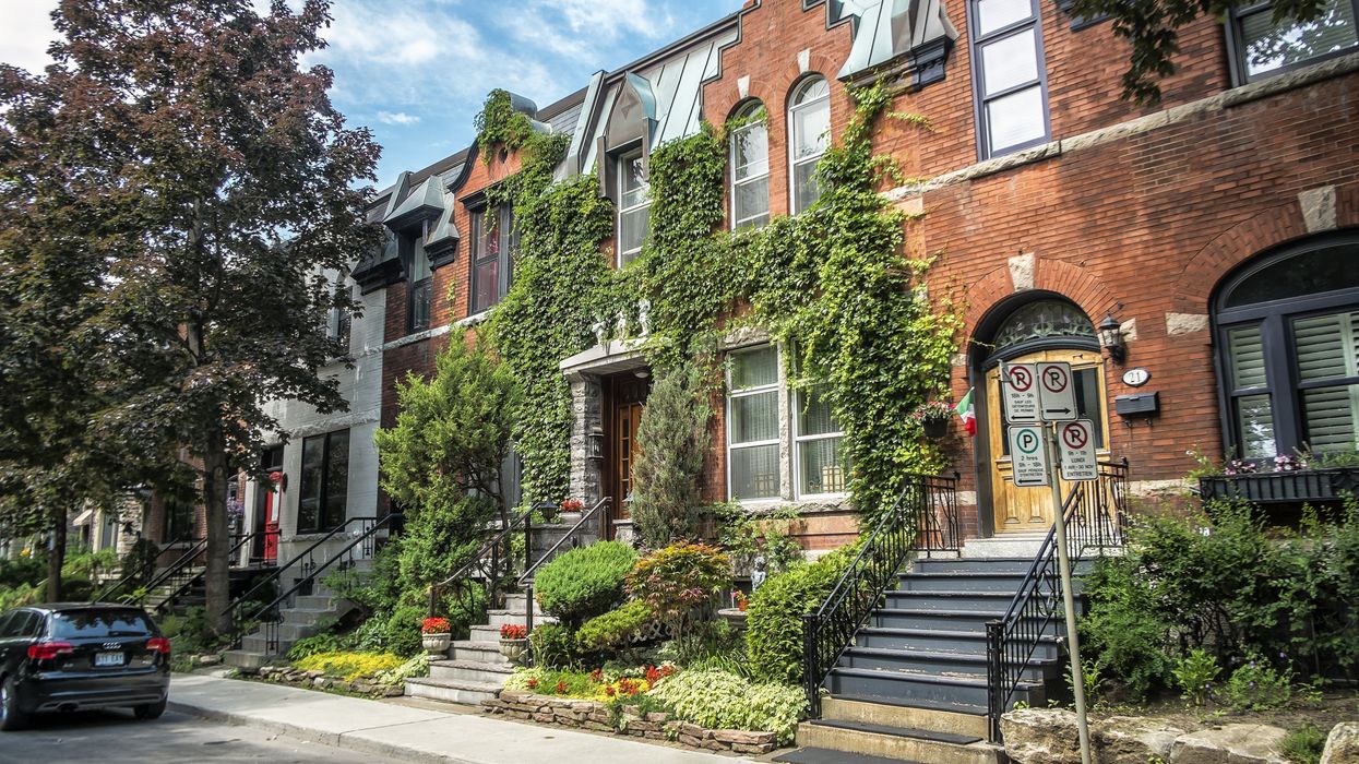 Des maisons en rangées à Montréal.