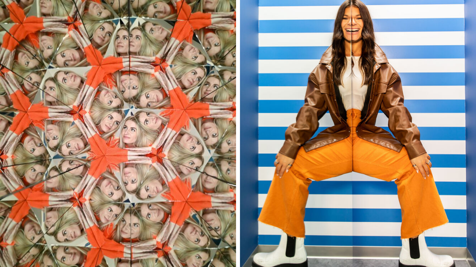 Des personnes au Mus\u00e9e de illusions.