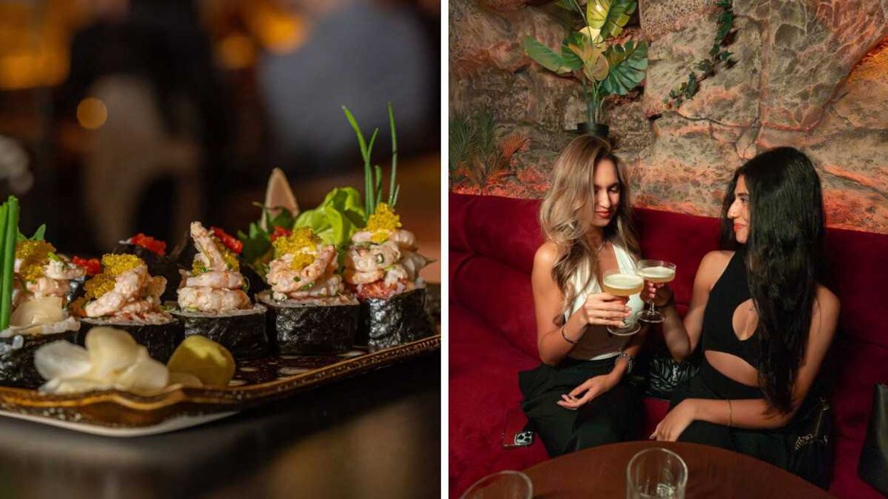 Des sushis du Phillips. Droite : Deux femmes au Mona Loa.