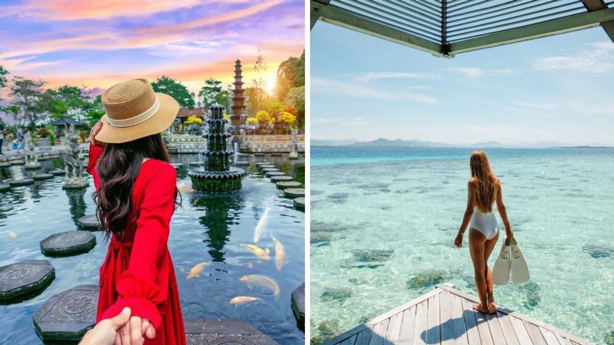 Deux femmes en escapade tropicale.