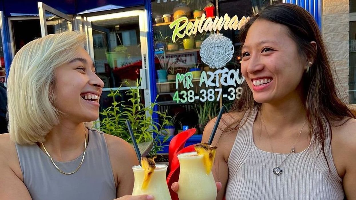 Deux personnes au restaurant Mr. Azteca.