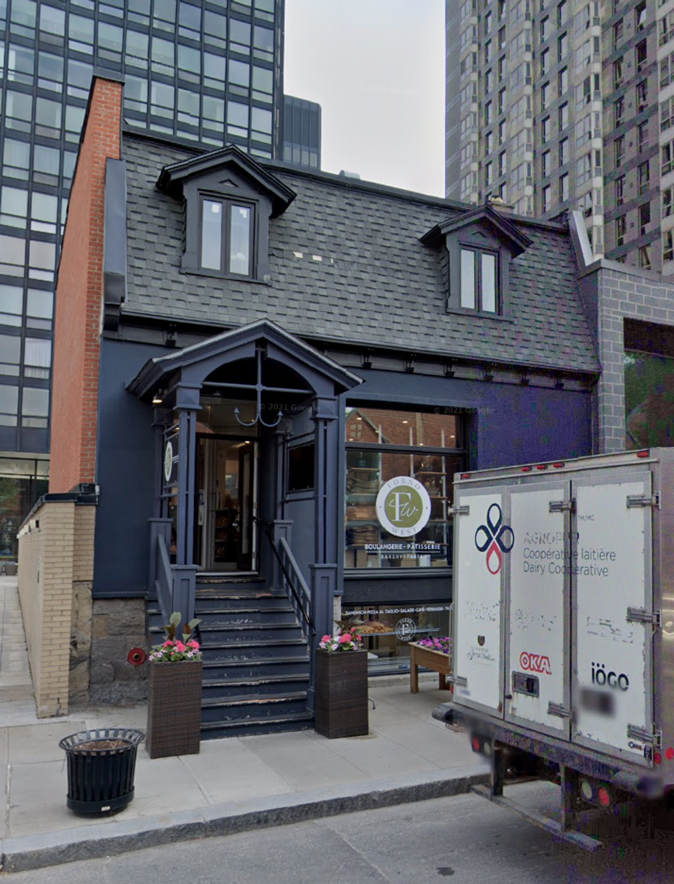 Devanture des Boulangeries et P\u00e2tisseries Forno West \u00e0 Westmount.
