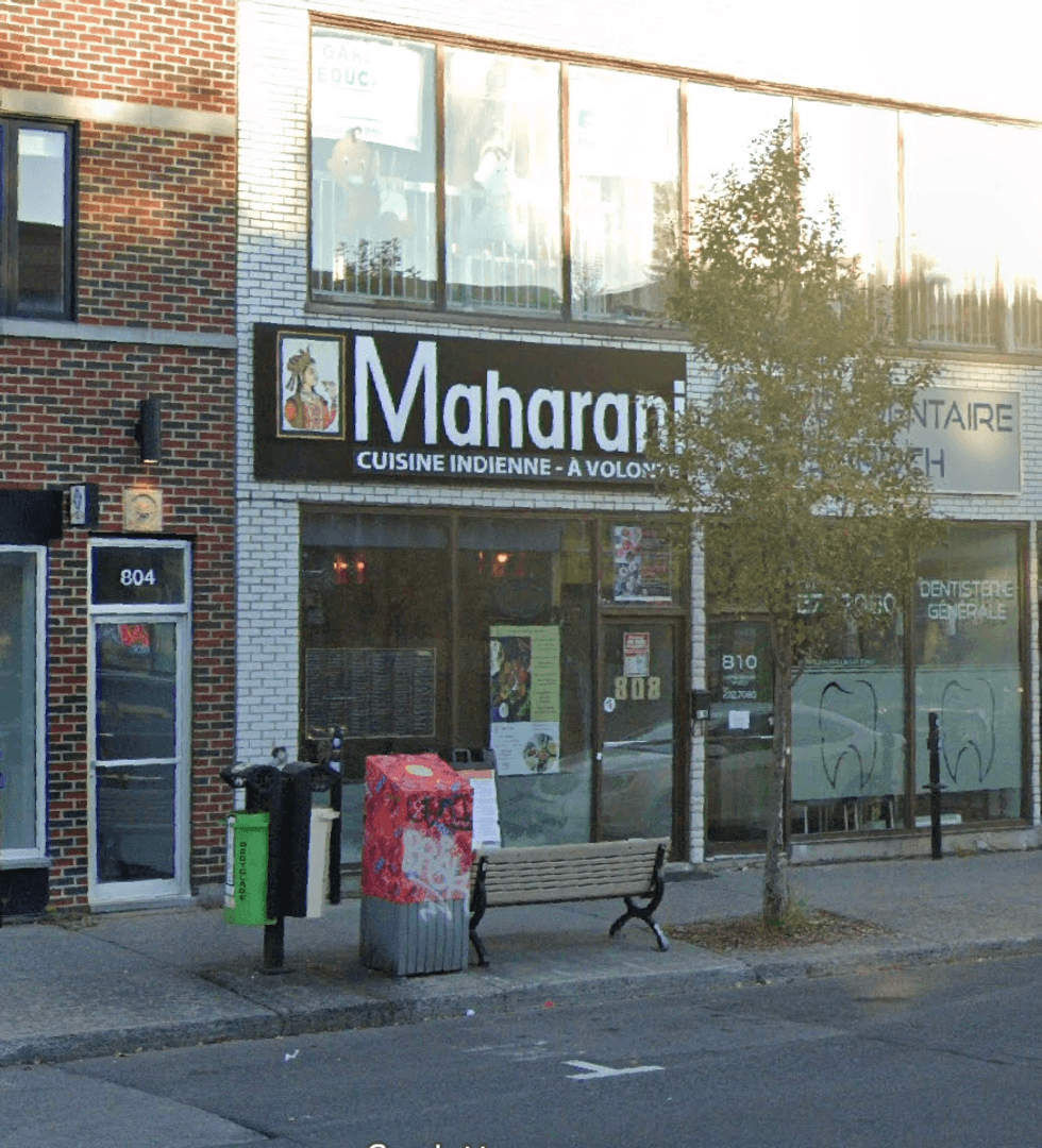 Devanture du Buffet Maharani \u00e0 Montr\u00e9al.