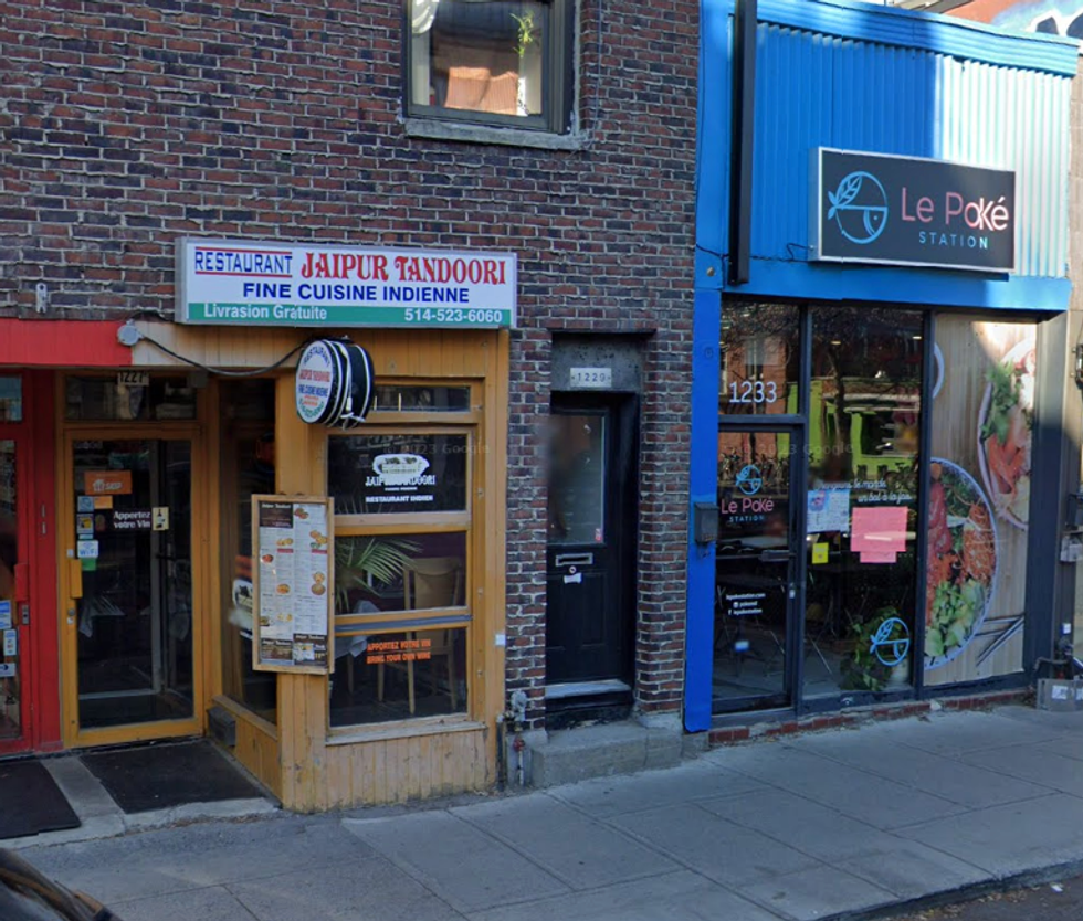Devanture du restaurant Jaipur Tandoori.