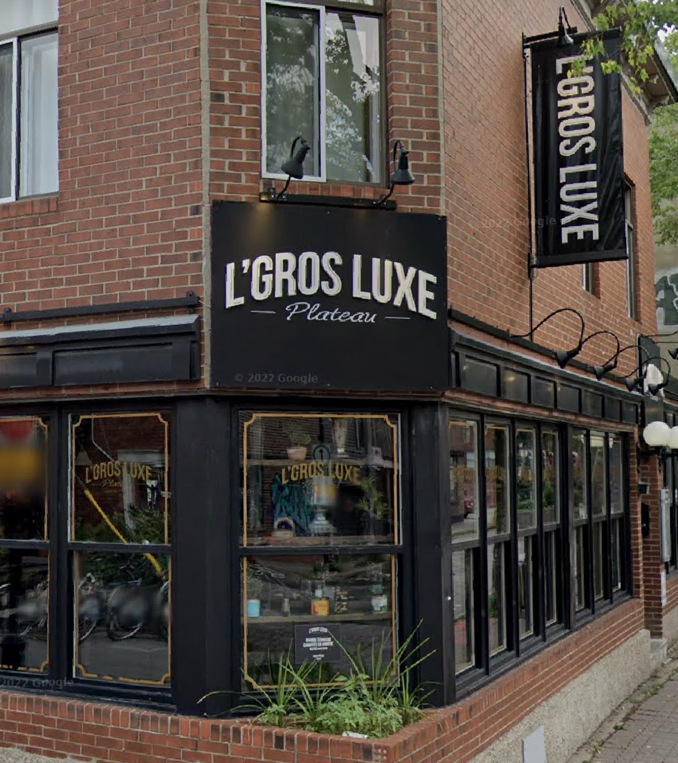 Devanture du restaurant L'Gros Luxe Plateau \u00e0 Montr\u00e9al.
