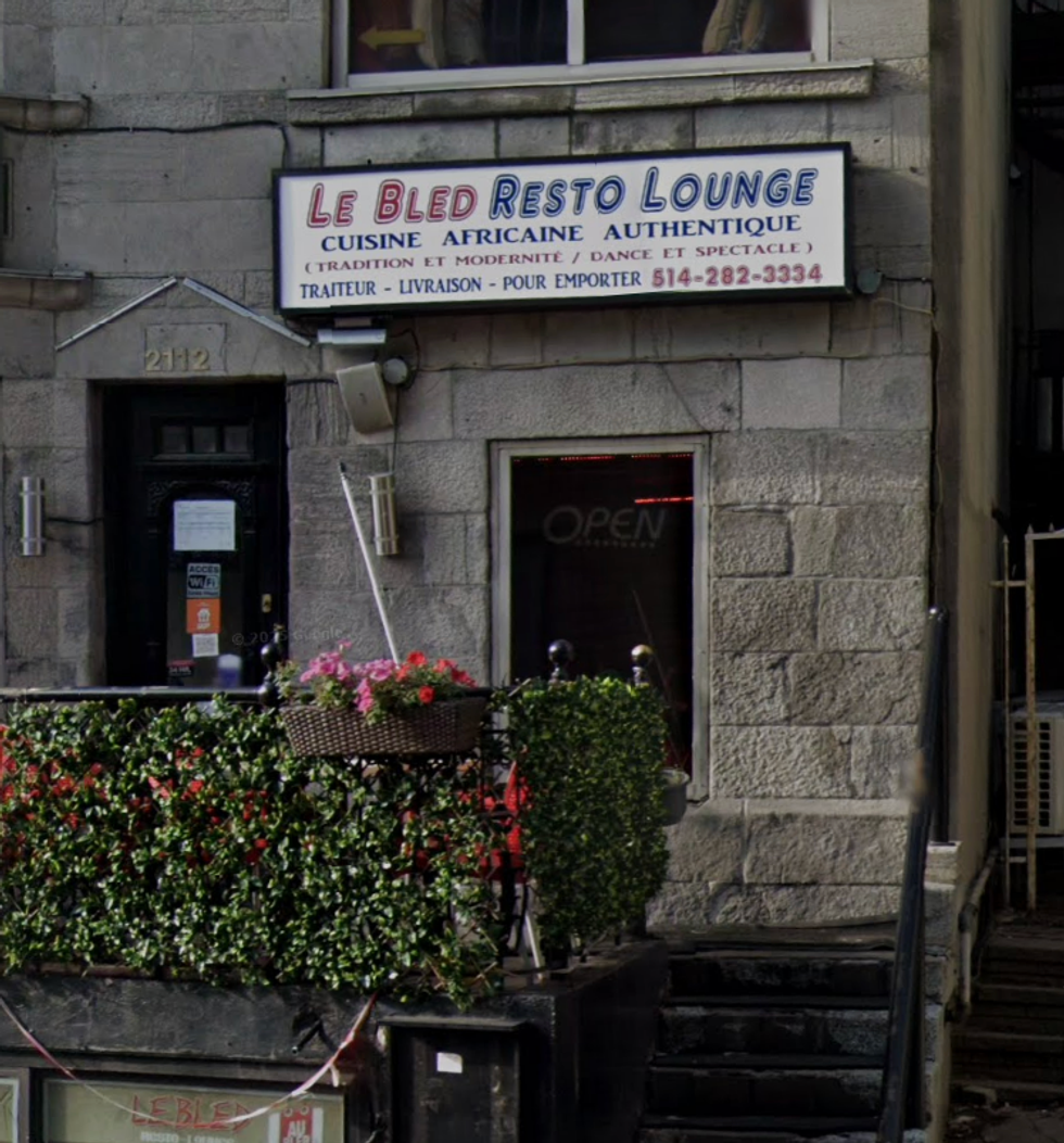 Devanture du restaurant Le Bled Resto Lounge \u00e0 Montr\u00e9al.