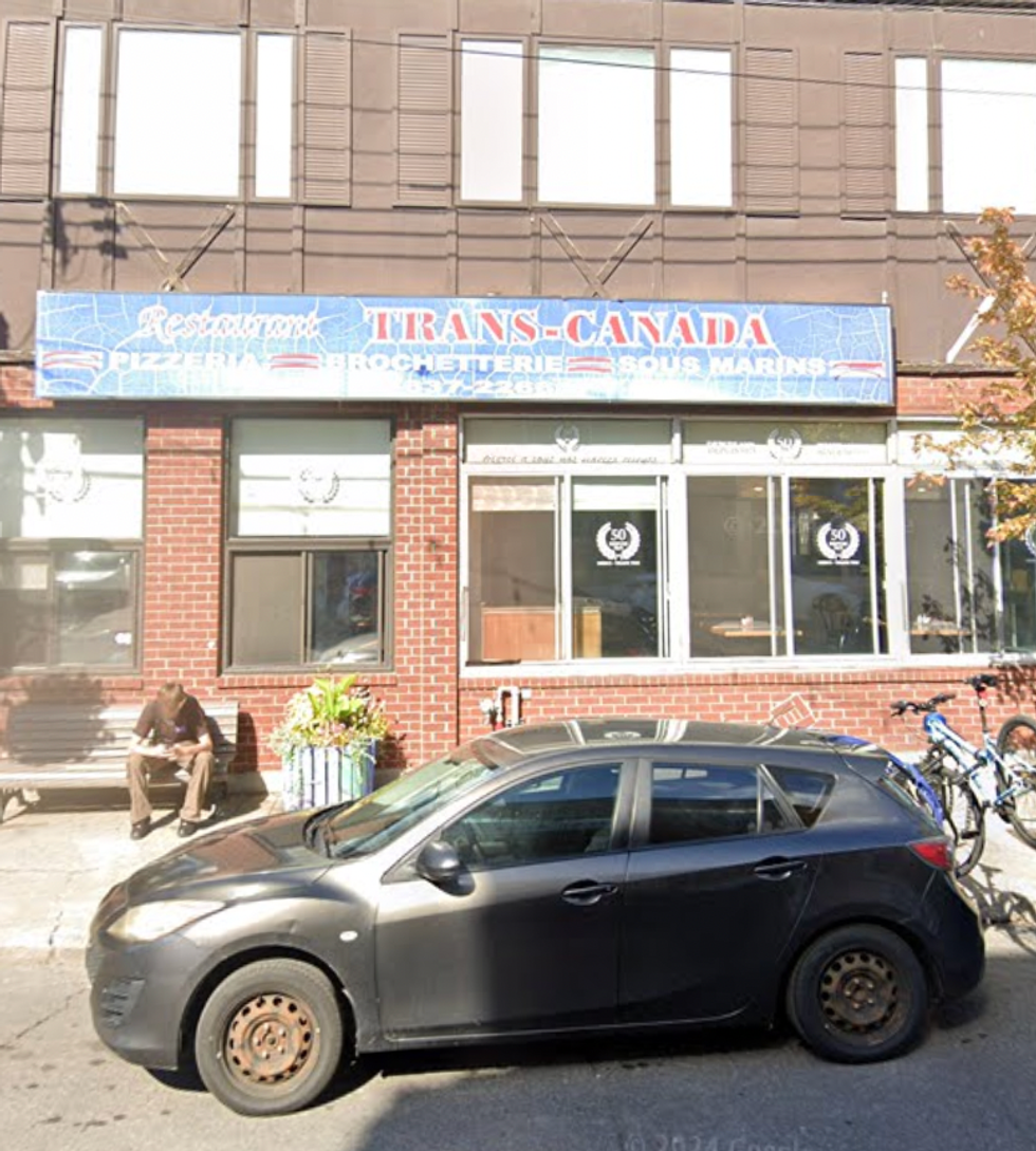 Devanture du restaurant Restaurant Trans-Canada \u00e0 Montr\u00e9al.