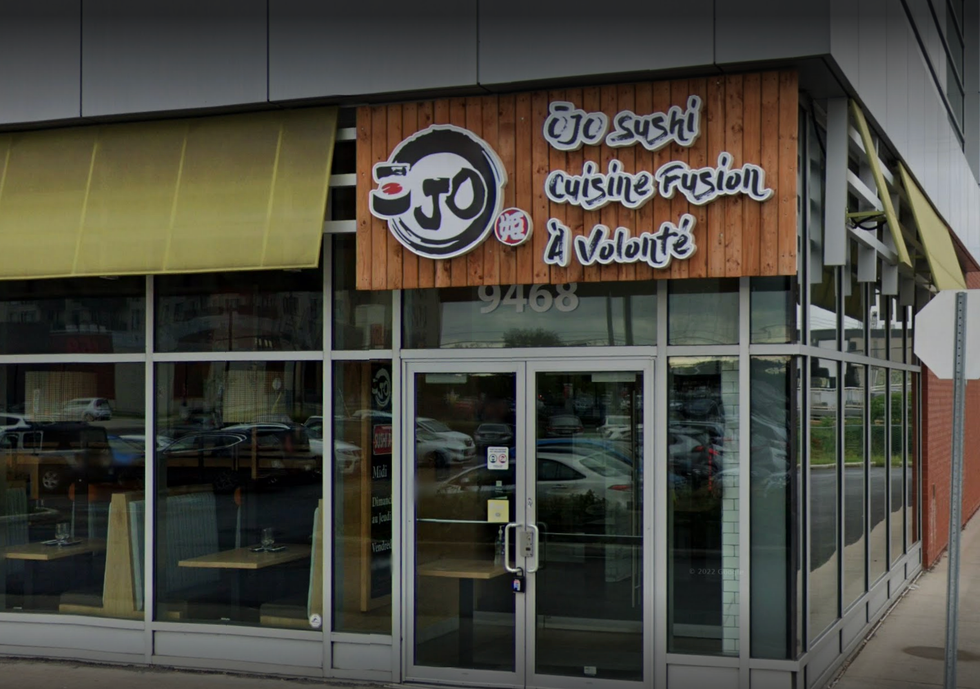Devanture du \u200bOJO Sushi \u00e0 Montr\u00e9al.