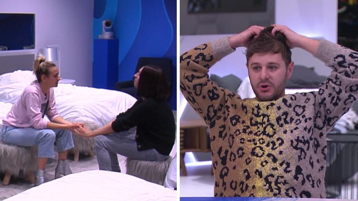 Éléonore Lagacé et Tranna Wintour à Big Brother Célébrités. Droite : PL Cloutier à Big Brother Célébrités.