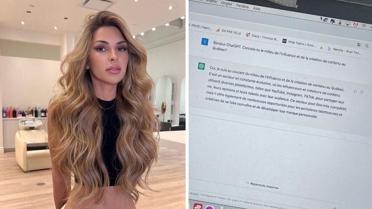 Élisabeth Rioux. Capture d'écran de ChatGPT.